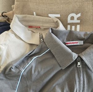 Prada Gray and Beige T-shirts